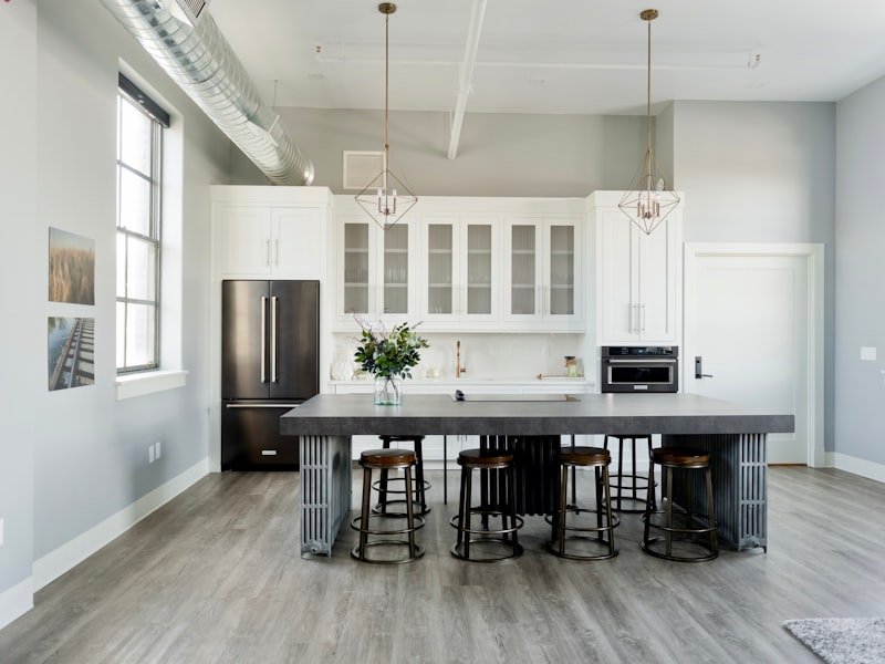 Modern home interior with exposed mechanical lines — same-day water heater replacement.